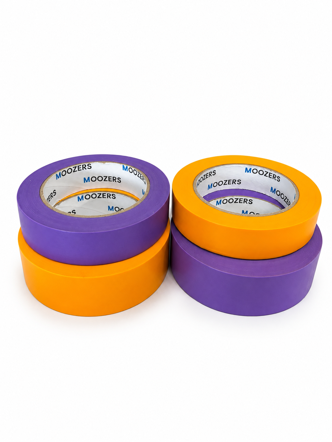 Gele en paarse Washi tape van MOOZERS naast elkaar