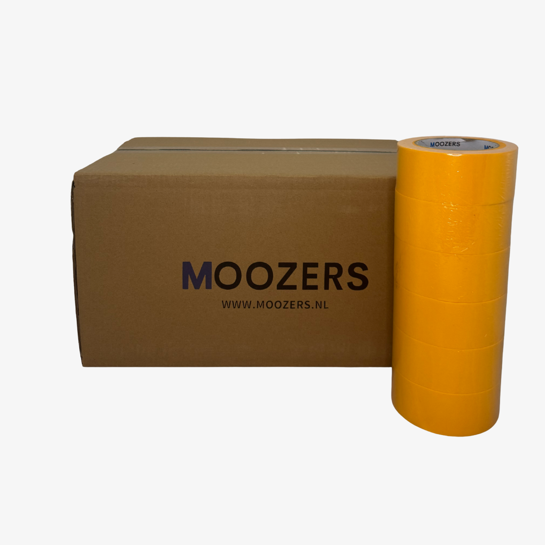 DOOS MOOZERS | 54 Rollen | Washi | Schilderstape geel | 50mm x 50m