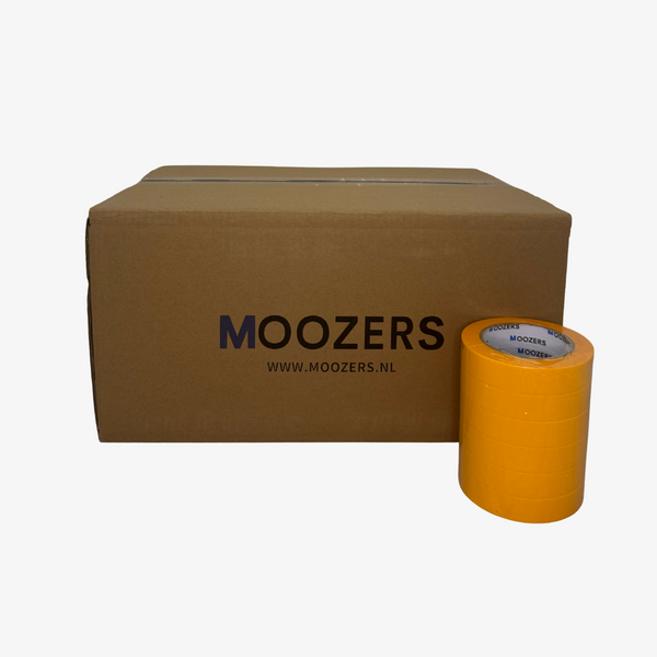 DOOS MOOZERS® - 72 Rollen - Washi - Schilderstape geel - 24mm x 50m