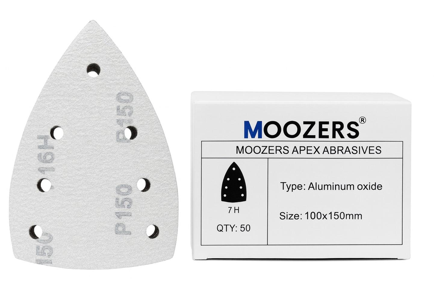 MOOZERS Apex Abrasives - P150 - 100x150MM - Schuurpapier - 50 stuks